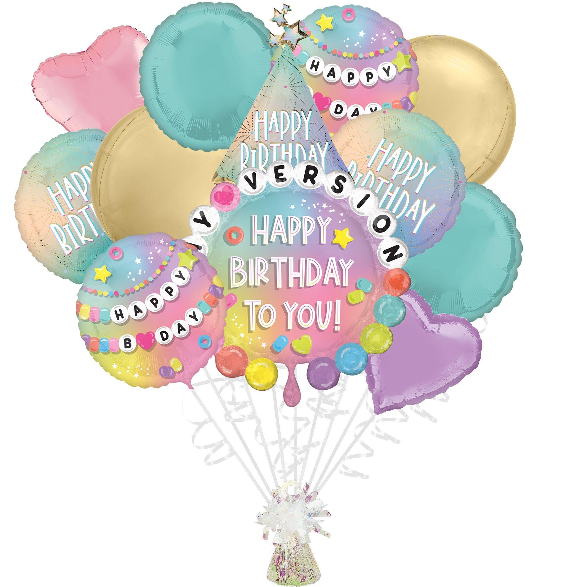 Friendship Bracelet Happy Birthday Foil Balloon Bouquet